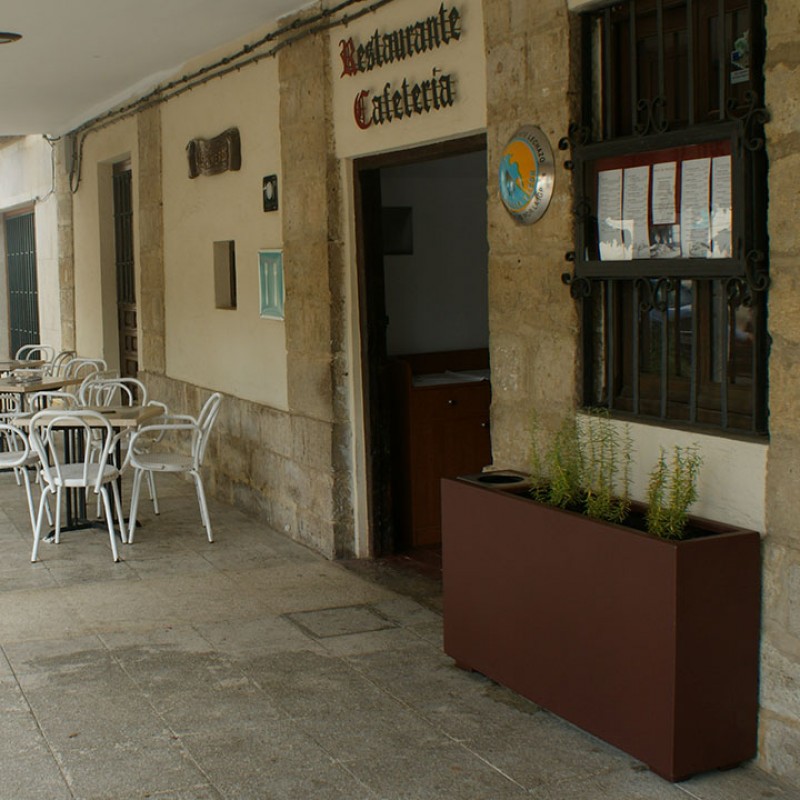 Paperera Jardinera en acer corten 45 L